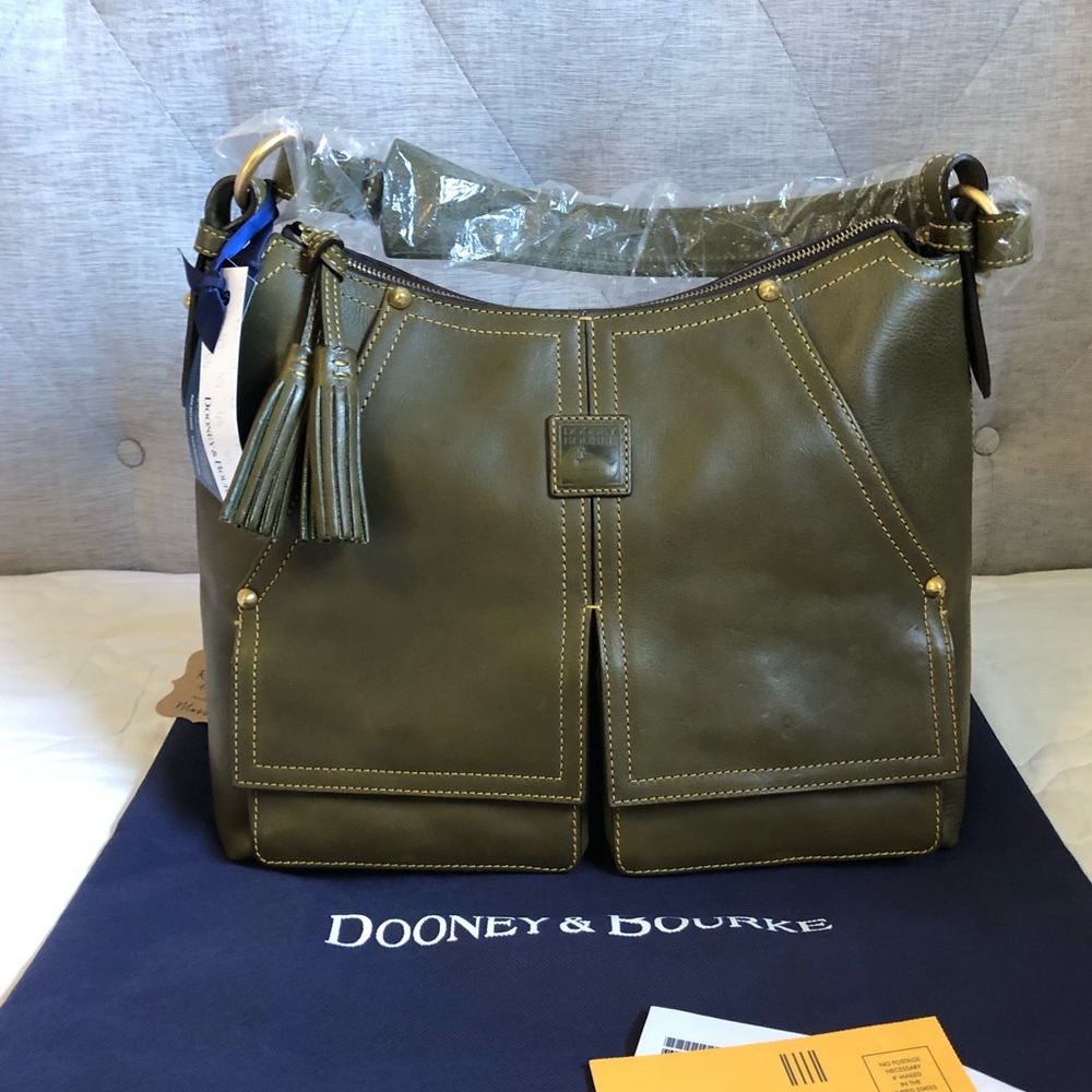 NWT Dooney & Bourke Florentine Kingston Hobo MOSS